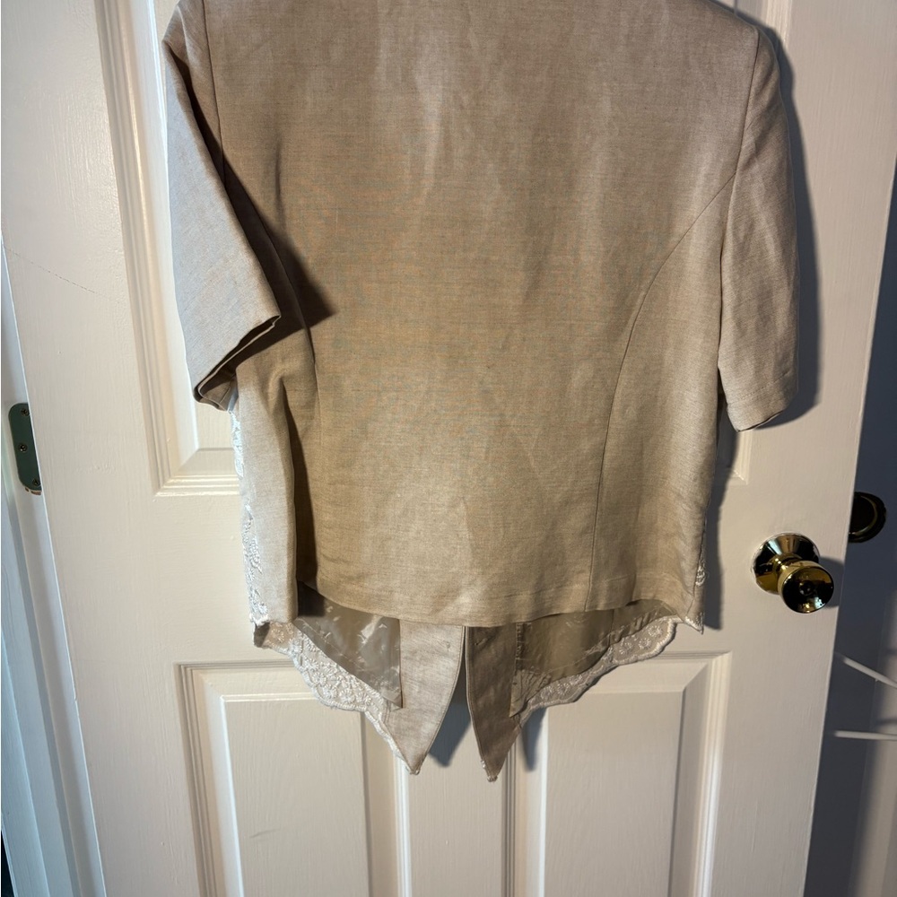 NWT Together Beige Linen Blend Top - Picture 5 of 8